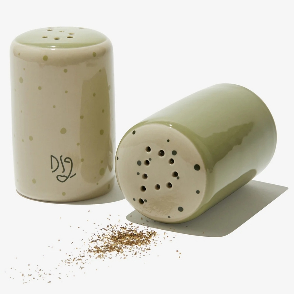 Stylish Green and Cream Salt And Pepper Shaker Set